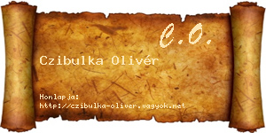 Czibulka Olivér névjegykártya
