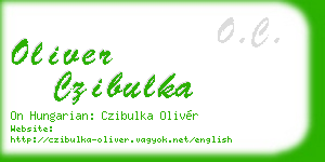 oliver czibulka business card